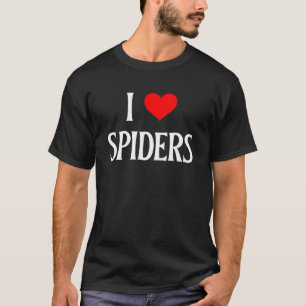 T-shirt J'Aime Les Araignées J'Aime Les Araignées Du Coeur