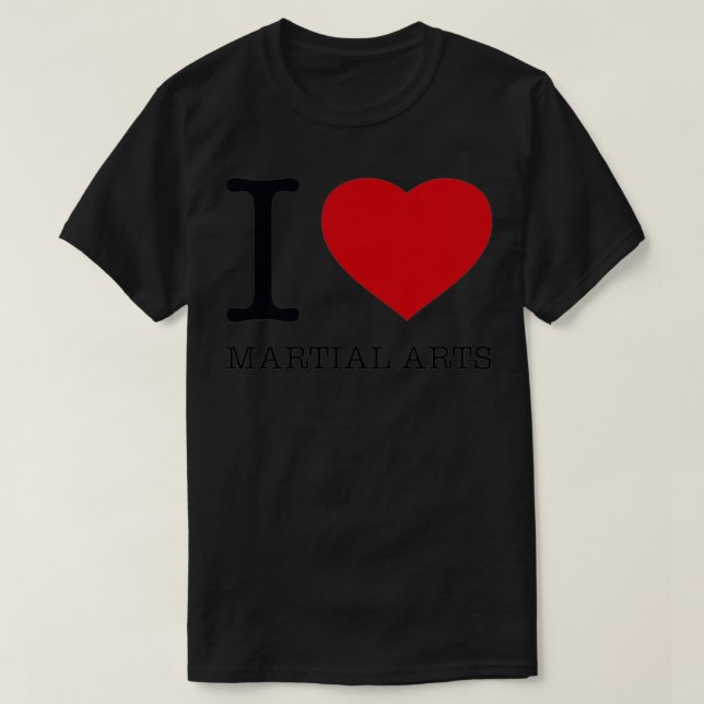 T-SHIRT J'AIME LES ARTS MARTIAUX (Design devant)