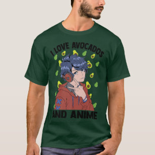 T-shirt J'Aime Les Avocados Et AnimeCute KawaiiOtaku Guy
