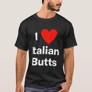 T-shirt J'Aime Les Bouttes Italiennes - Avec Un Coeur Roug