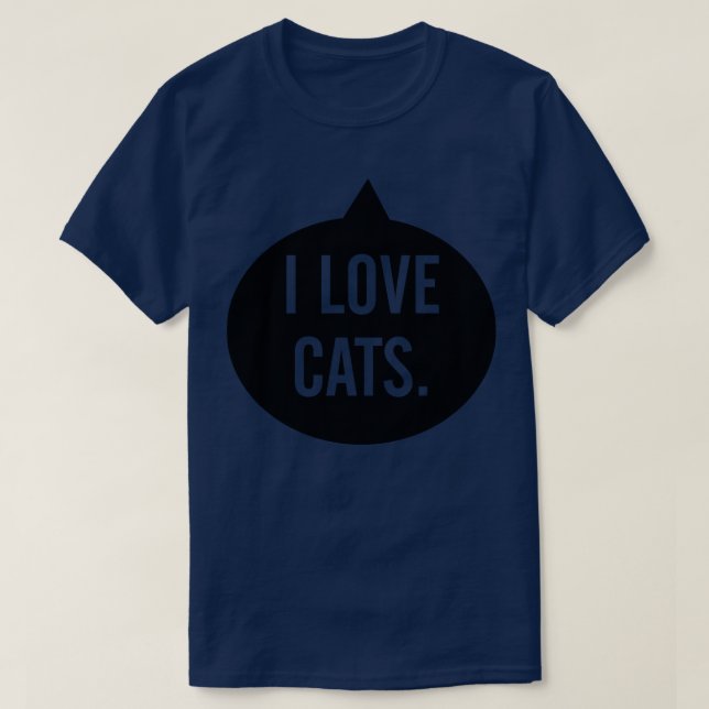 T-shirt J'aime les chats (Design devant)