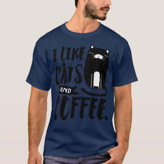 T-shirt J'Aime Les Chats Et Le Café
