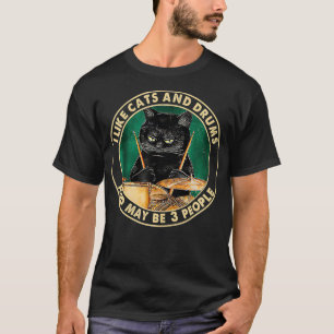 T-shirt J'Aime Les Chats Et Les Tambours Et Peut-Être 3 Pe