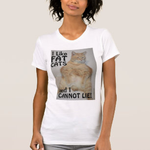 T-shirt J'aime les chats gras et je ne peux pas mentir ! T