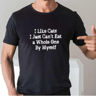 T-shirt J'aime les chats, je ne peux juste pas en manger u