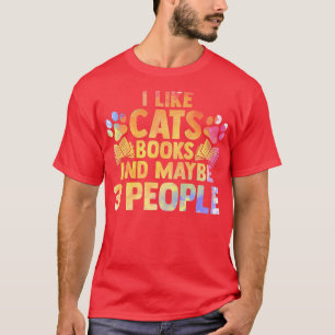 T-shirt J'Aime Les Chats Livres Joli Lire Lecture Livre Lo