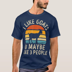 T-shirt J'Aime Les Chèvres Et Peut-Être 3 Gens Chèvres À L