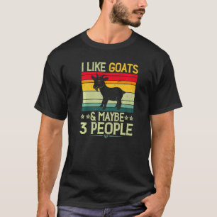 T-shirt J'aime les chèvres et peut-être 3 personnes récolt