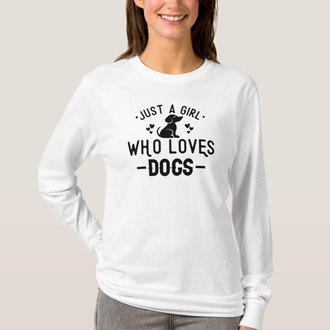 T-shirt J'aime les chiens (Devant)