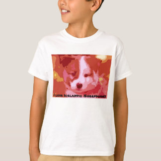 T-shirt J'aime les chiens de berceau islandais