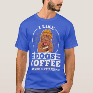 T-shirt J'Aime Les Chiens De Café