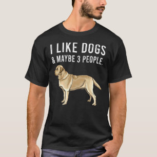 T-shirt J'Aime Les Chiens De Récupérateur Du Labrador Jaun