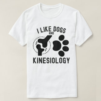 T-shirt J'aime les chiens et la kinésiologie