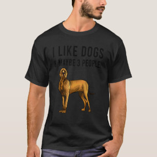 T-shirt J'aime les chiens Great Dane bruns et peut-être 3 
