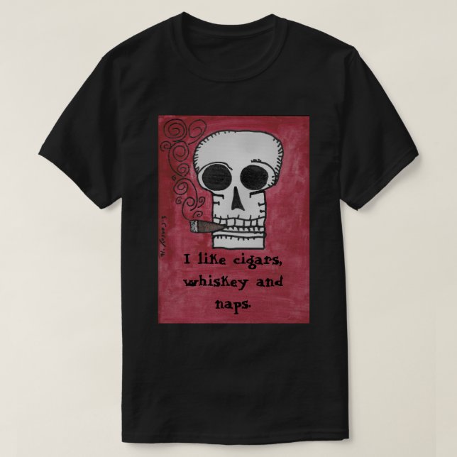 T-shirt J'aime les cigares, le whiskey et les petits (Design devant)