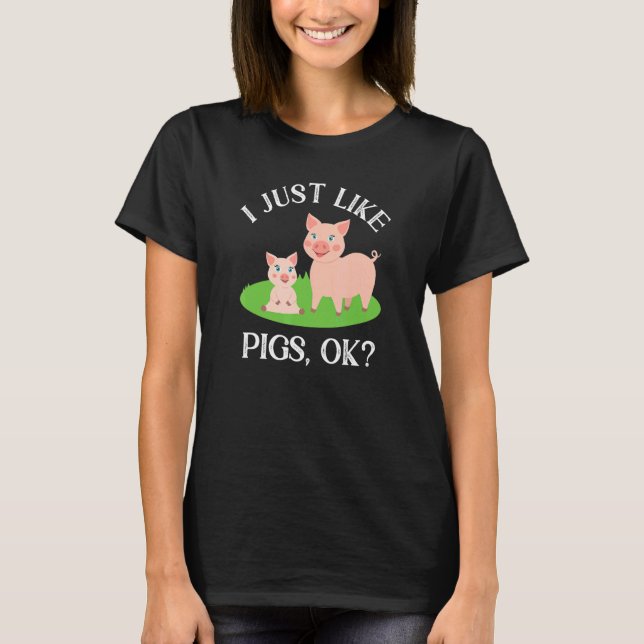 T-shirt J'Aime Les Cochons Cultivants Cochon (Devant)