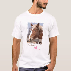 T-shirt J'aime les coeurs roses de chevaux