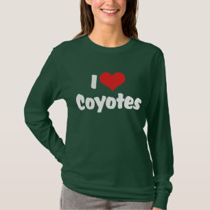 T-shirt J'aime les coyotes au cœur - Amoureux des coyotes