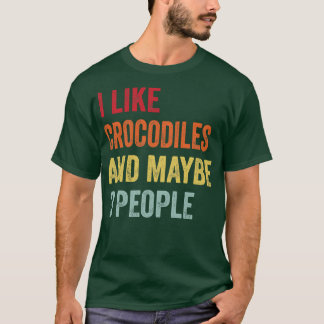 T-shirt J'Aime Les Crocodiles Peut-Être 3 Personnes