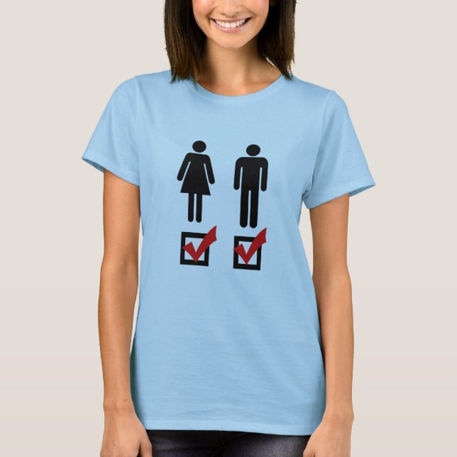 T-shirt J'aime les deux (Devant)
