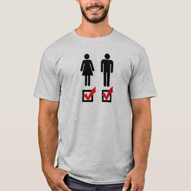 T-shirt J'aime les deux (Devant)