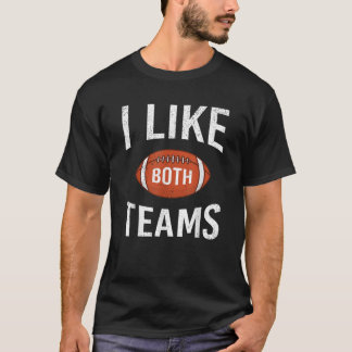 T-shirt J'Aime Les Deux Équipes Sport Drôle