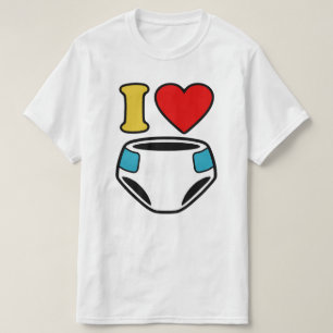 T-SHIRT J'AIME LES DIAPERS