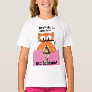 T-shirt J'Aime Les Dimanches (Dimanche) Crème De Glace Été