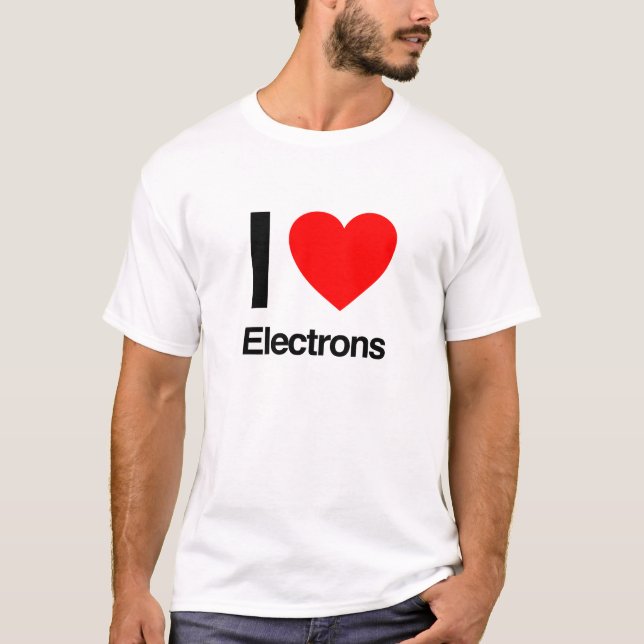 T-shirt j'aime les électrons (Devant)