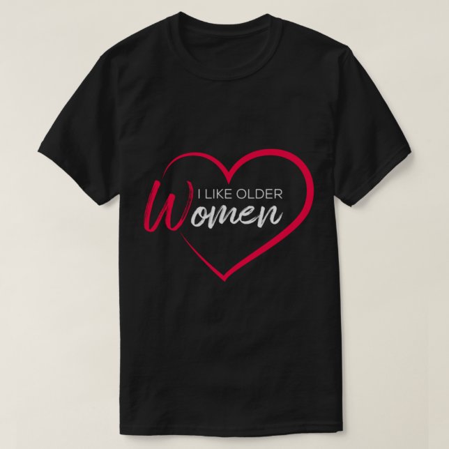 T-shirt J'Aime Les Femmes Âgées (Design devant)