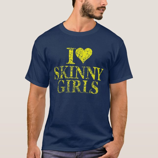 T-shirt J'aime les filles maigres - J'aime les filles maig (Devant)