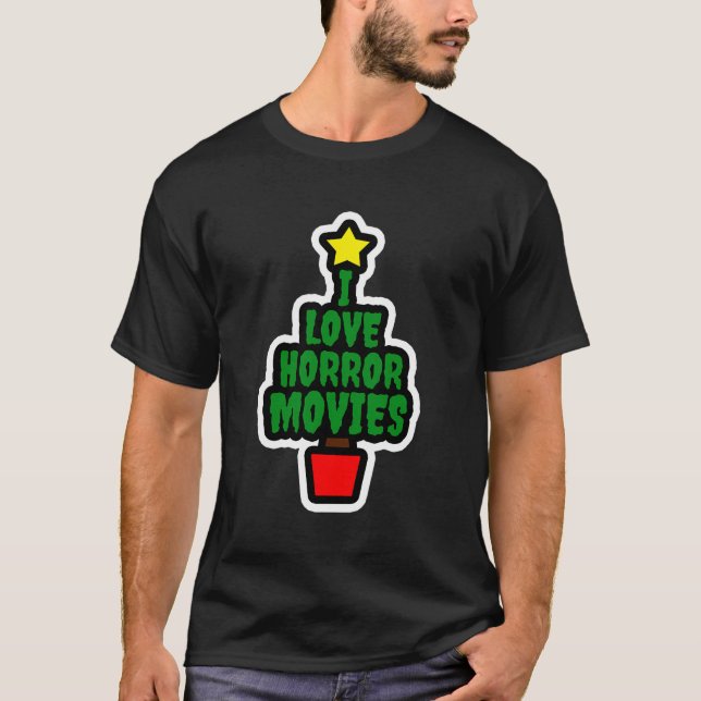 T-shirt J'aime les films d'horreur (Devant)