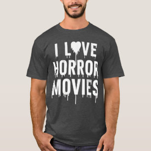 T-shirt J'aime les films d'horreur le jour d'Halloween ami