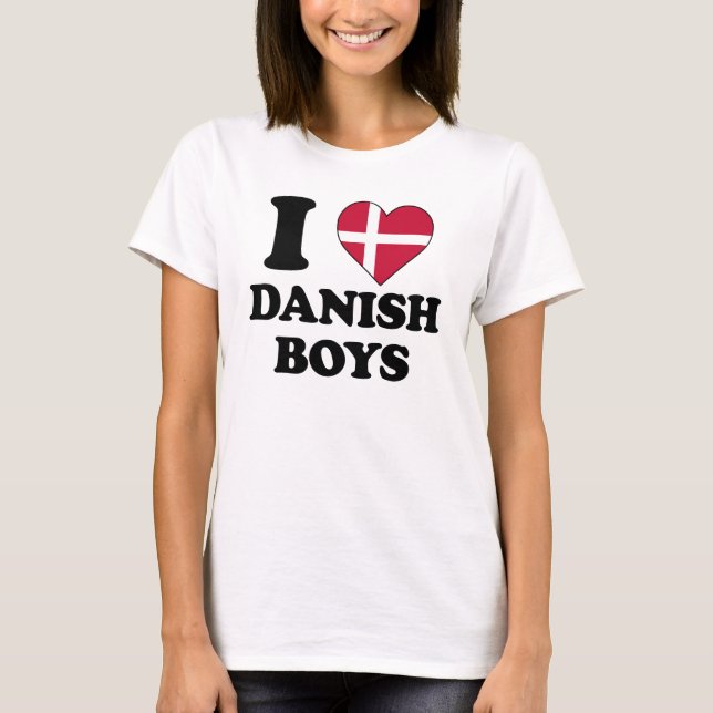 T-shirt J'aime les garçons danois (Devant)