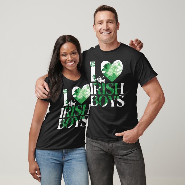 T-shirt J'aime les garçons irlandais, Saint Patrick's Day  (Unisexe)