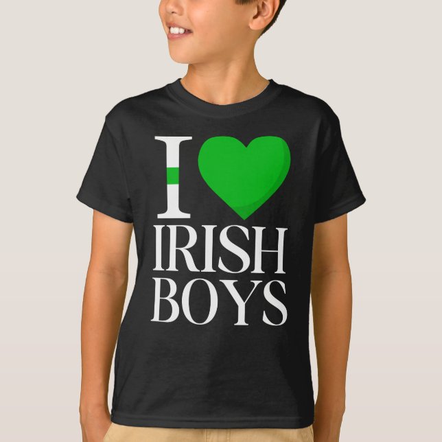 T-shirt J'aime les garçons irlandais, Saint Patrick's Day  (Devant)