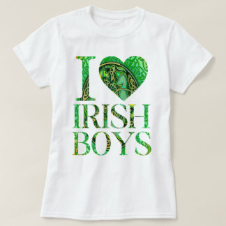 T-shirt J'aime les garçons irlandais, Saint Patrick's Day 