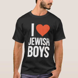 T-shirt J'aime les garçons juifs - Garçons juifs juifs Cœu
