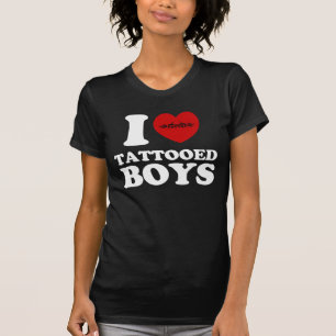 T-shirt j'aime les garçons tatoués