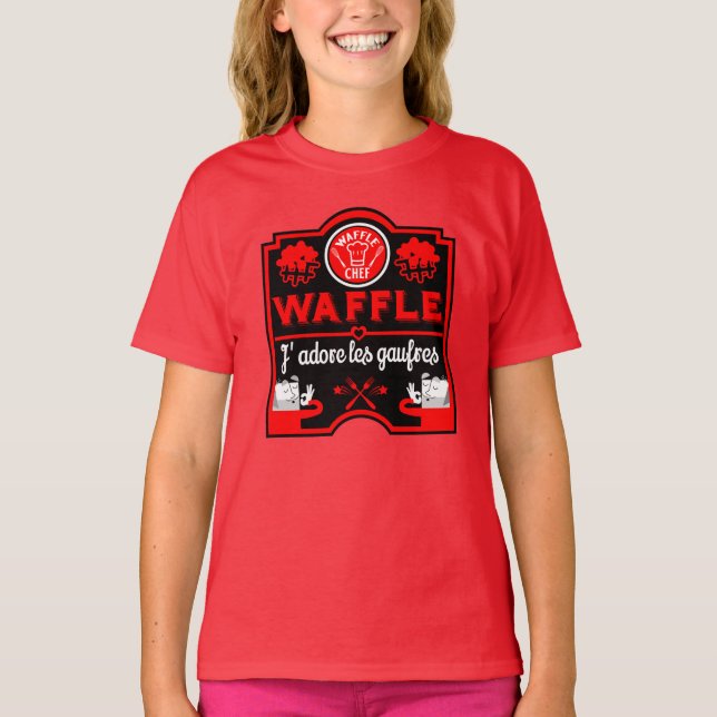 T-shirt J'aime les gaufres (Devant)