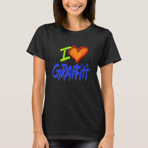 T-shirt J'aime les graffiti  Graphique pour les artistes d
