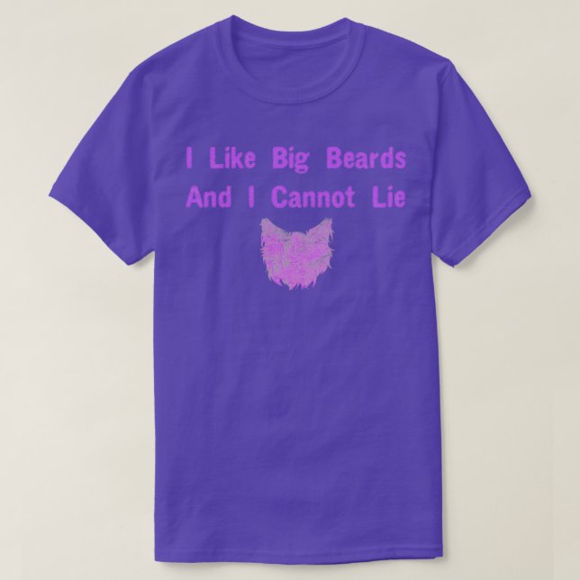 T-shirt J'aime les grandes barbes et je ne peux pas mentir (Design devant)