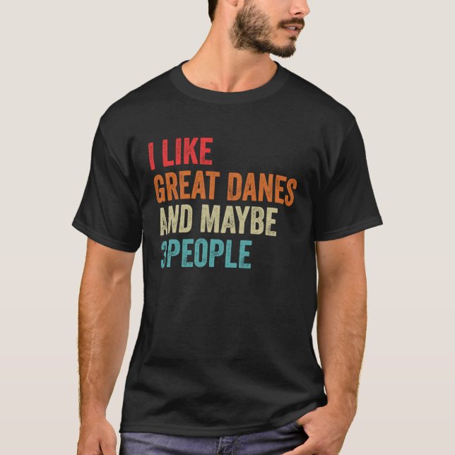 T-shirt J'Aime Les Grands Danois Et Peut-Être 3 Personnes  (Devant)