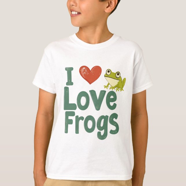T-shirt J'aime les grenouilles (Devant)
