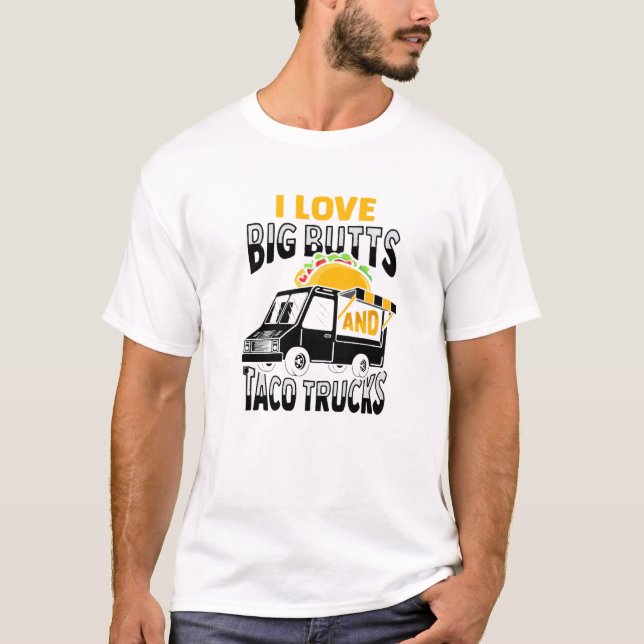 T-shirt J'Aime Les Gros Beurres Et Le Conception De Camion (Devant)