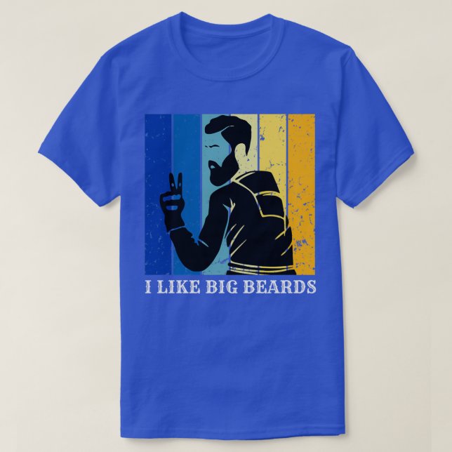 T-shirt J'aime les grosses barbes 12 (Design devant)
