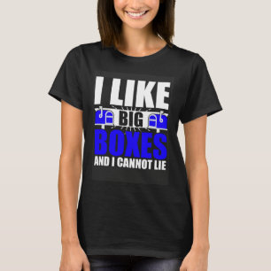T-shirt J'aime les grosses boîtes facteur postal travaille