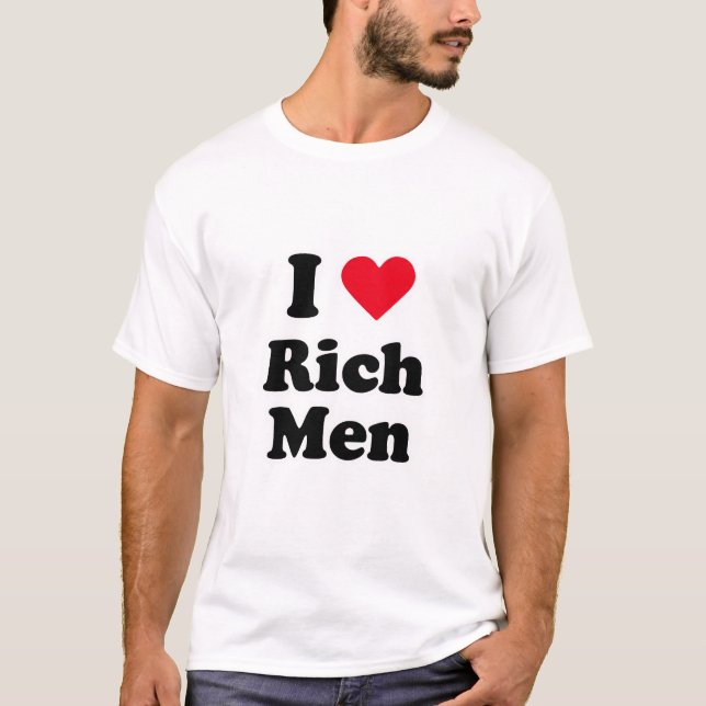 T-shirt J'aime les hommes riches (Devant)
