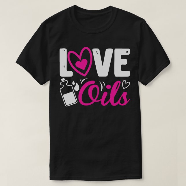 T-shirt J'aime les huiles essentielles huile essentielle a (Design devant)