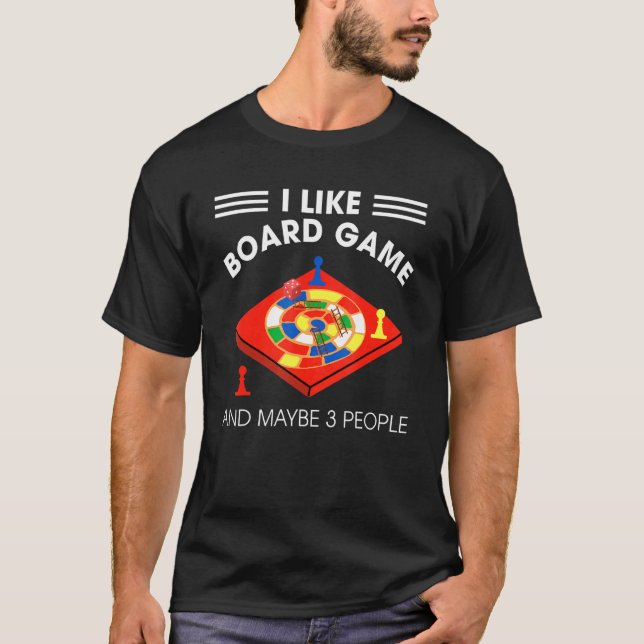 T-shirt J'Aime Les Jeux De Société Et Peut-Être 3 Personne (Devant)